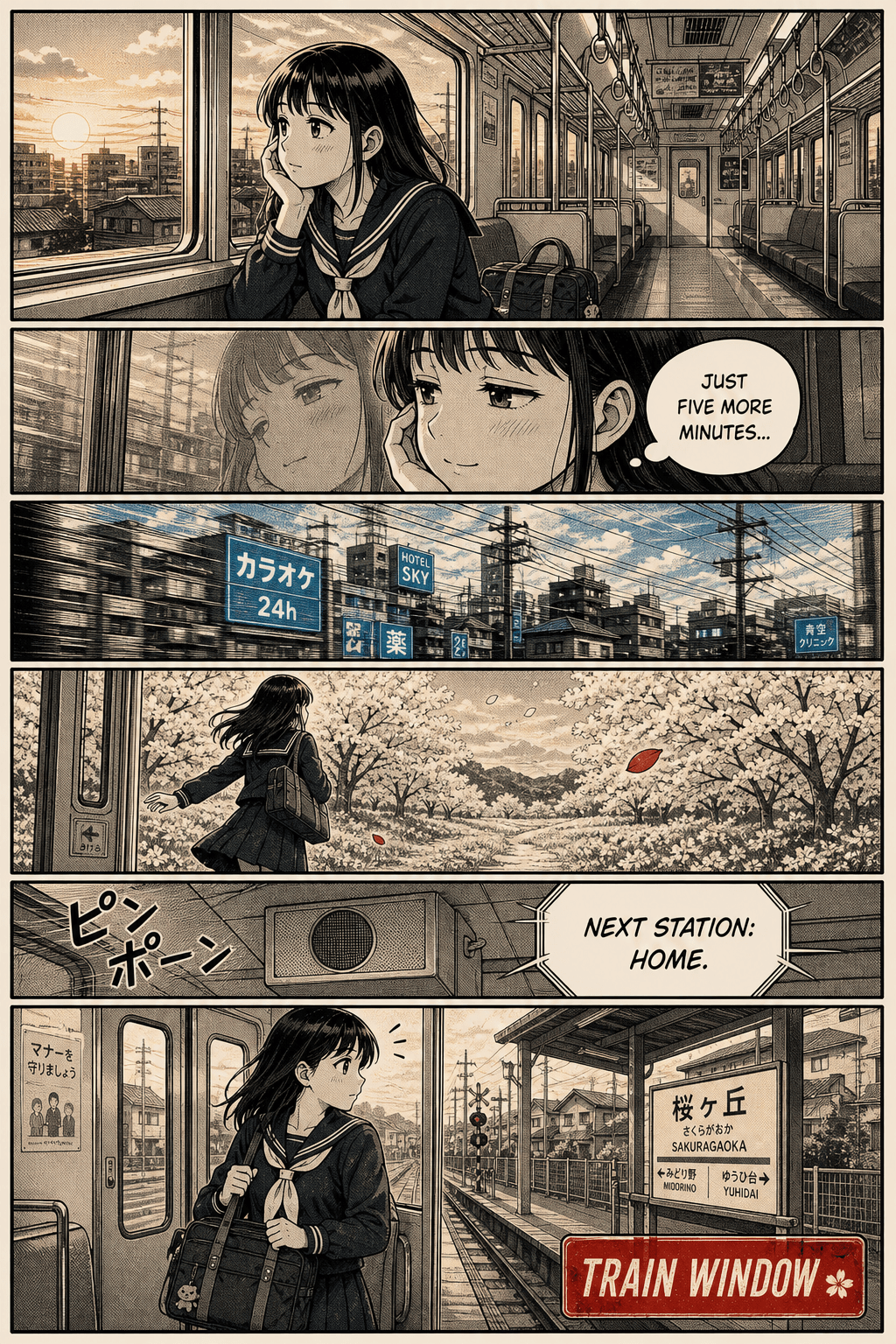 A free sample episode generated by AI Manga